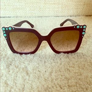 Fendi sunglasses with fun pink inside detail